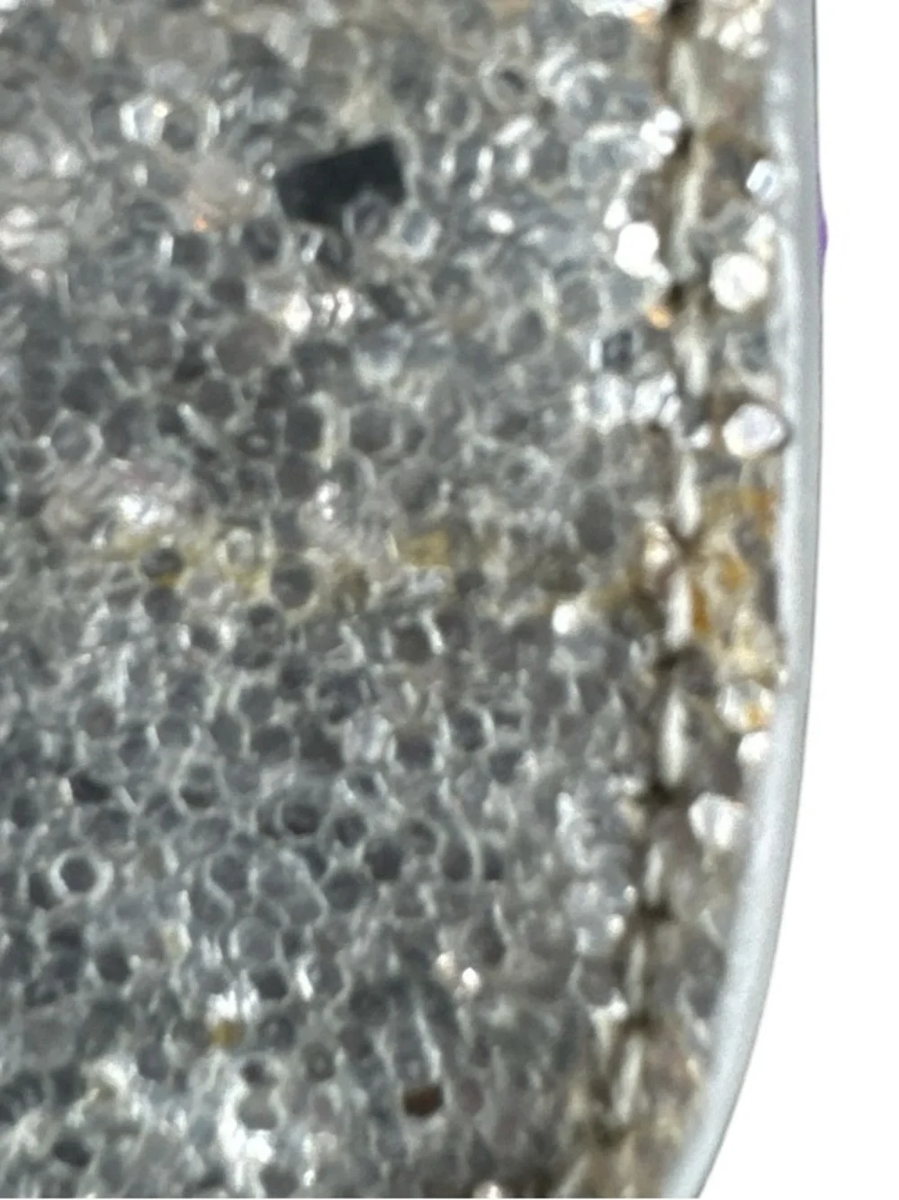FURLA Metropolis Silver Glitter Mini Crossbody Bag